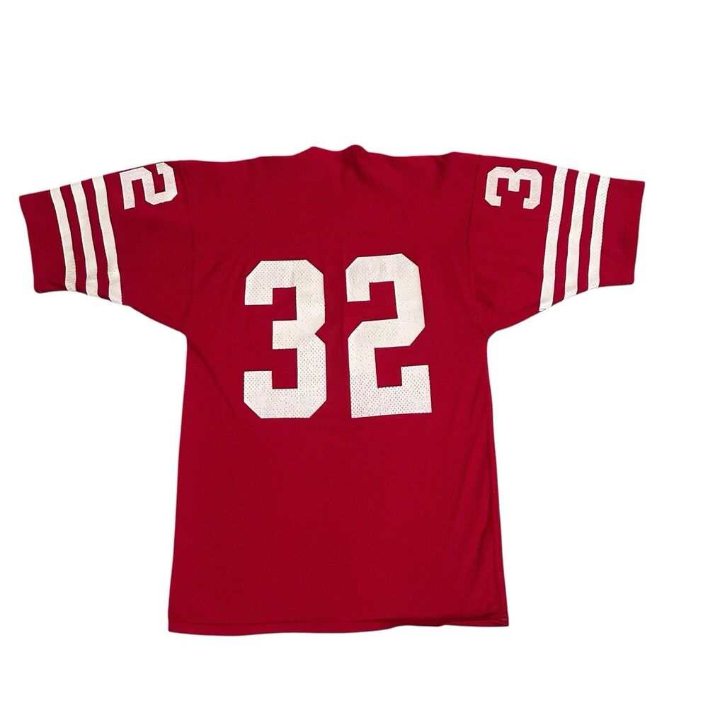 Vintage 80s Sand Knit Pro Action San Francisco 49ers #32 Jersey USA Mens L - Picture 7 of 11